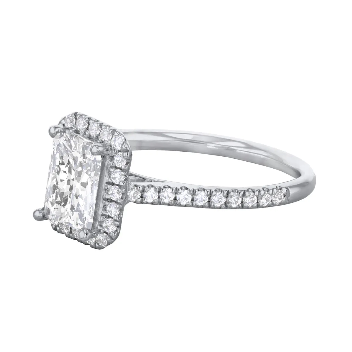 0.50ct Willow Radiant Cut Diamond Solitaire Engagement Ring | 18ct White Gold