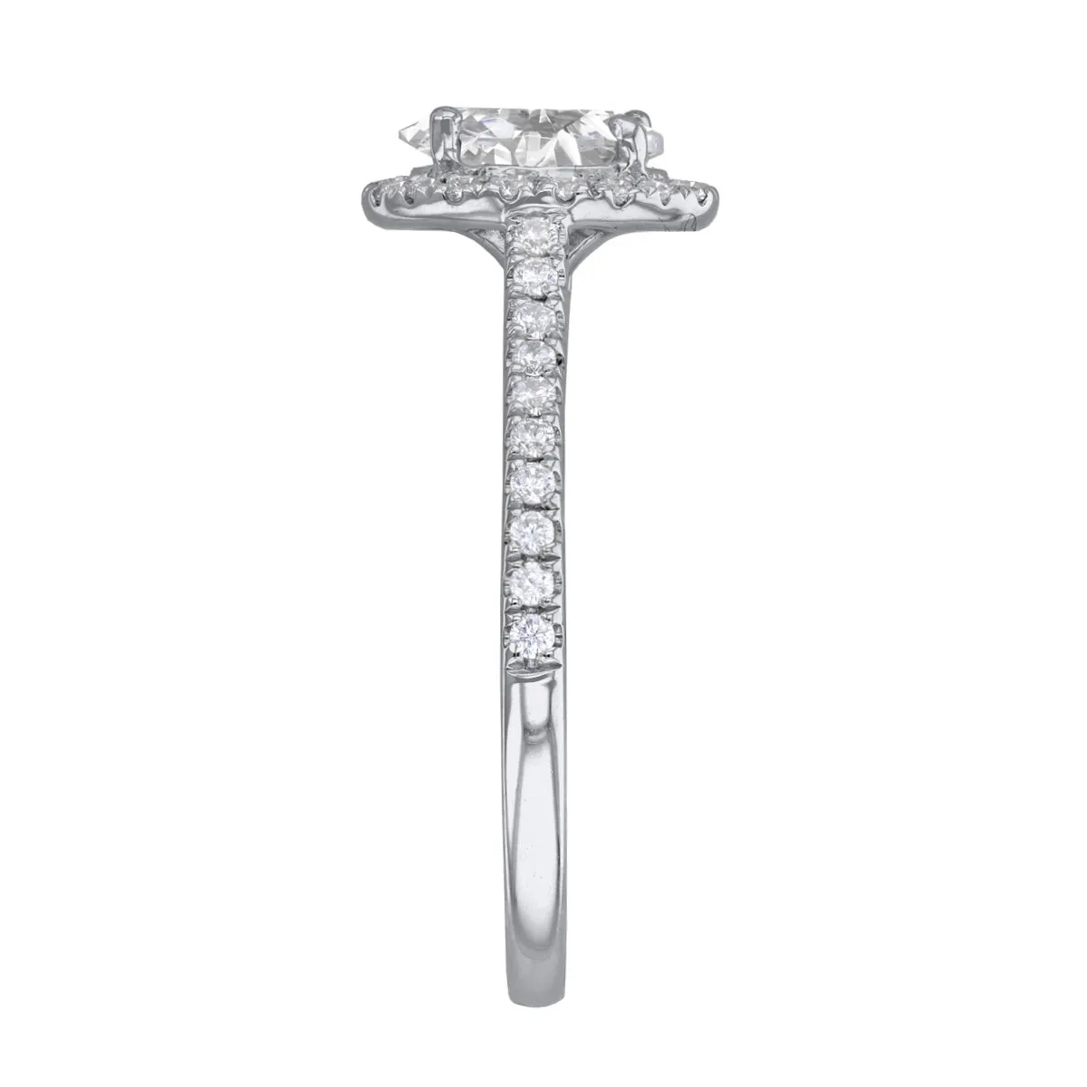 0.75ct Willow Oval Cut Diamond Solitaire Engagement Ring | Platinum
