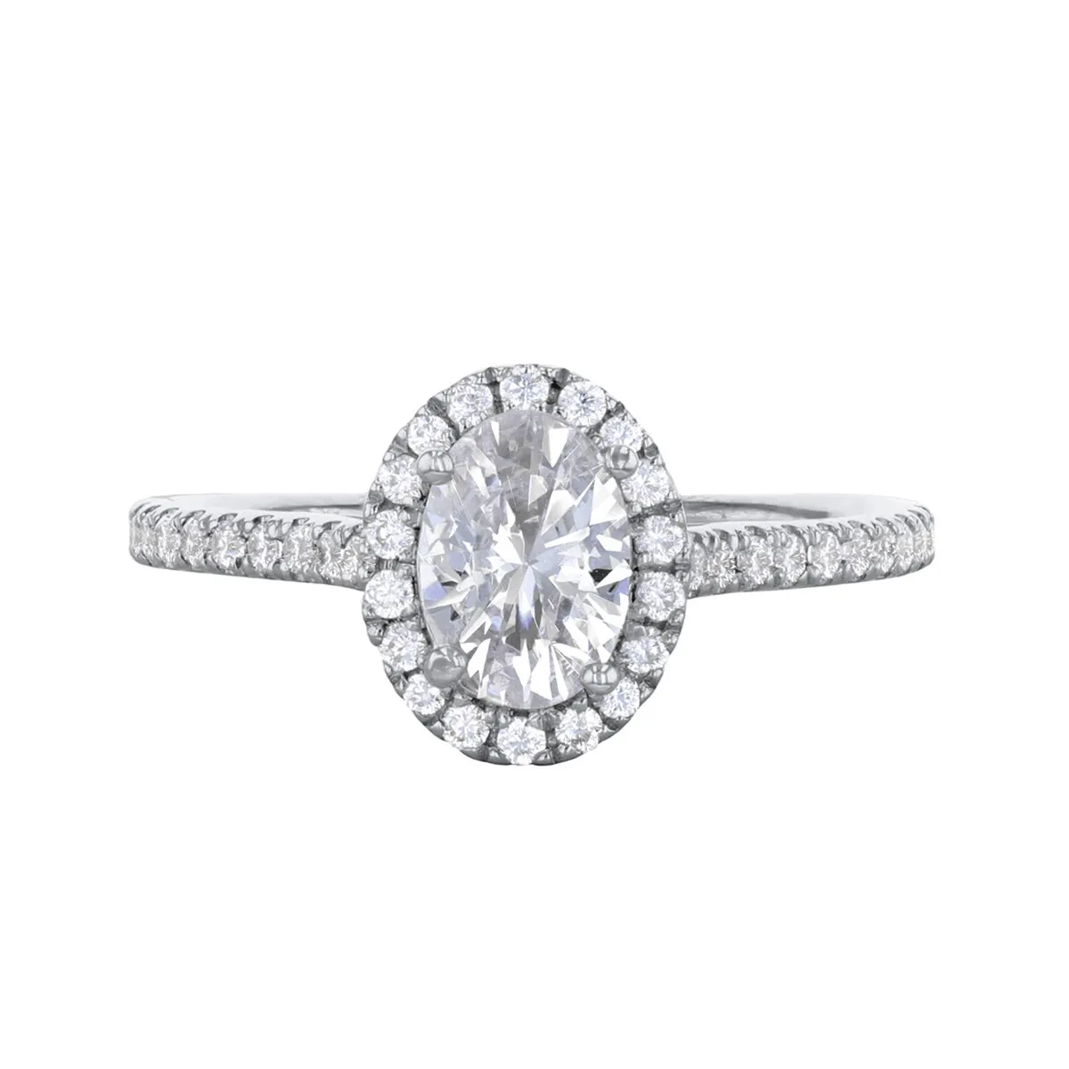 0.75ct Willow Oval Cut Diamond Solitaire Engagement Ring | Platinum