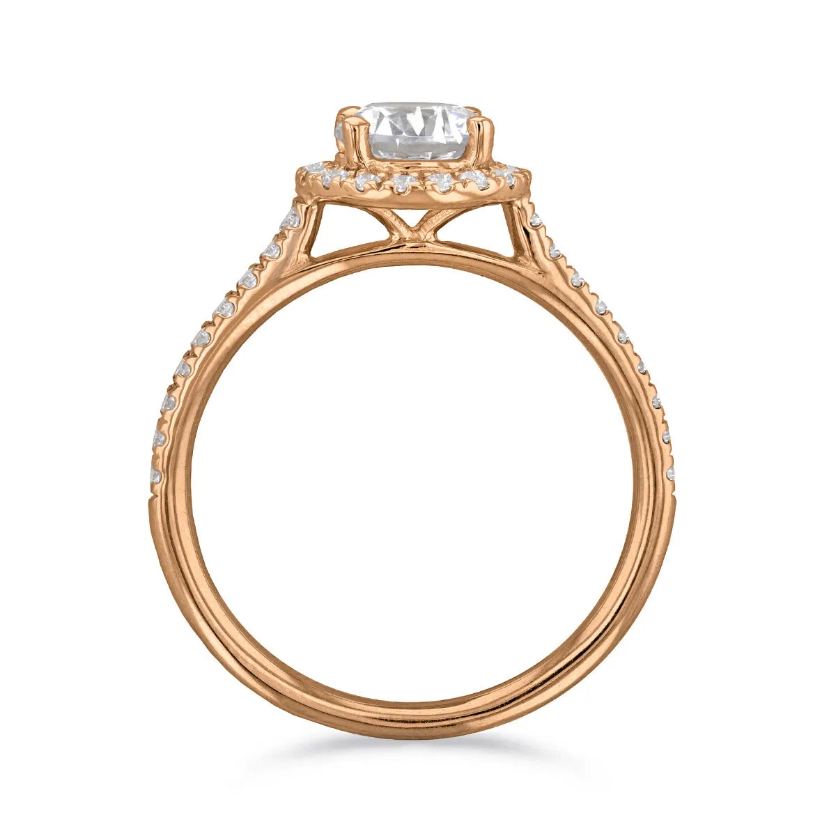 0.75ct Willow Round Brilliant Cut Diamond Solitaire Engagement Ring | 18ct Rose Gold