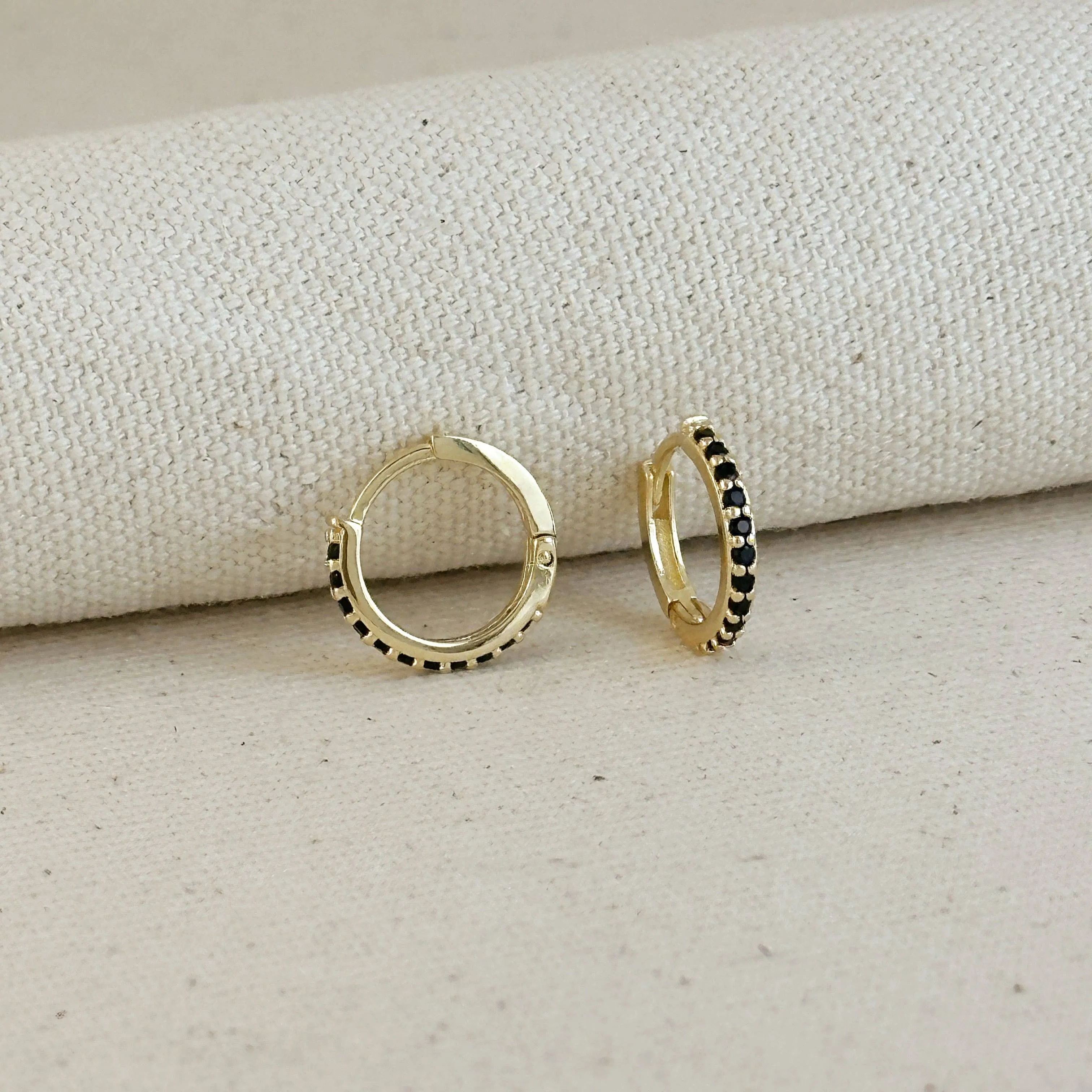 18k Gold Filled Colored CZ Hoop Earrings