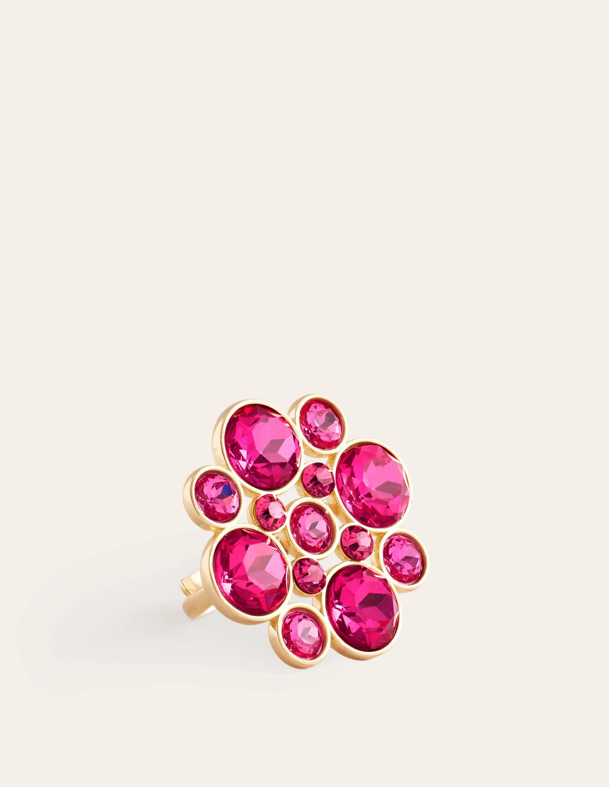 Andrea Jewel-Cluster Ring-Hot Pink