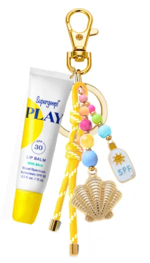 Beach Day Cluster Bag Charm in Yellow & Shiny Gold