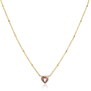 Bezel Heart Necklace
