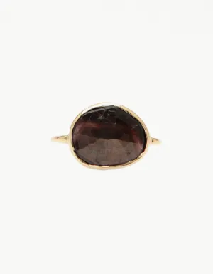 Brown Sapphire Slice Ring