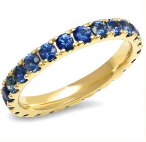 Eriness Large Blue Sapphire Eternity Band