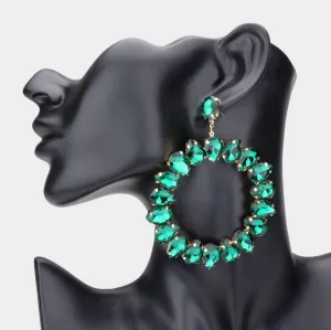 Evening hoop earrings