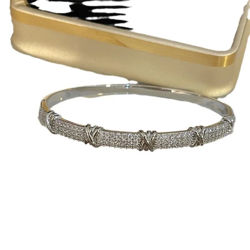 Fashion Light Luxury Full Diamond Bamboo Bracelet