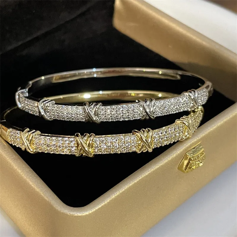 Fashion Light Luxury Full Diamond Bamboo Bracelet