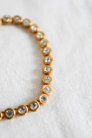 Glamorous faux diamond tennis bracelet