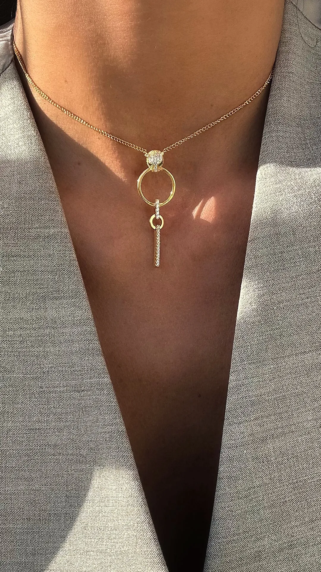 Maumau Drop Necklace 18K Gold Vermeil