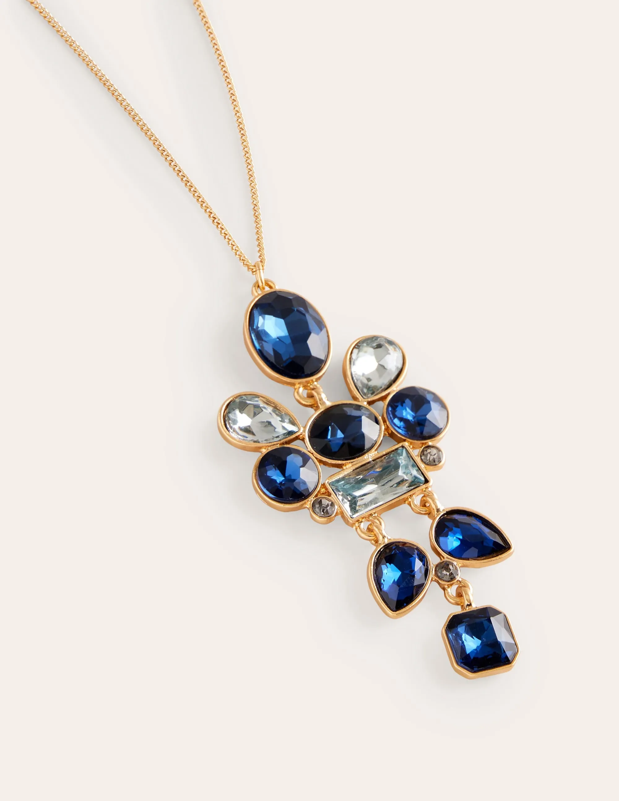 Mega Cluster Jewel Pendant-Blue