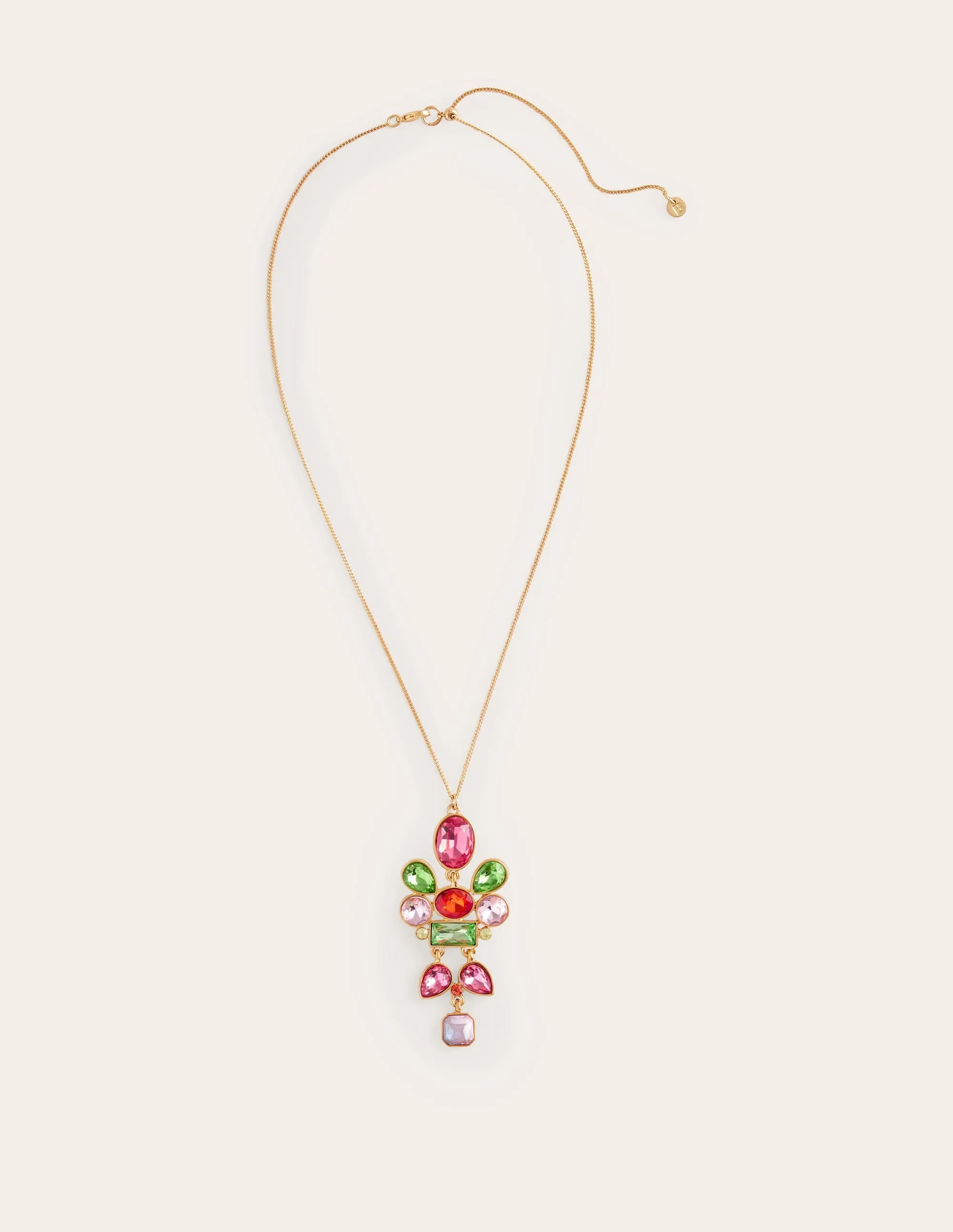 Mega Cluster Jewel Pendant-Pink