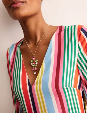 Mega Cluster Jewel Pendant-Pink