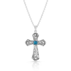 Montana Silversmith Cathedral Curves Silver Cross Necklace