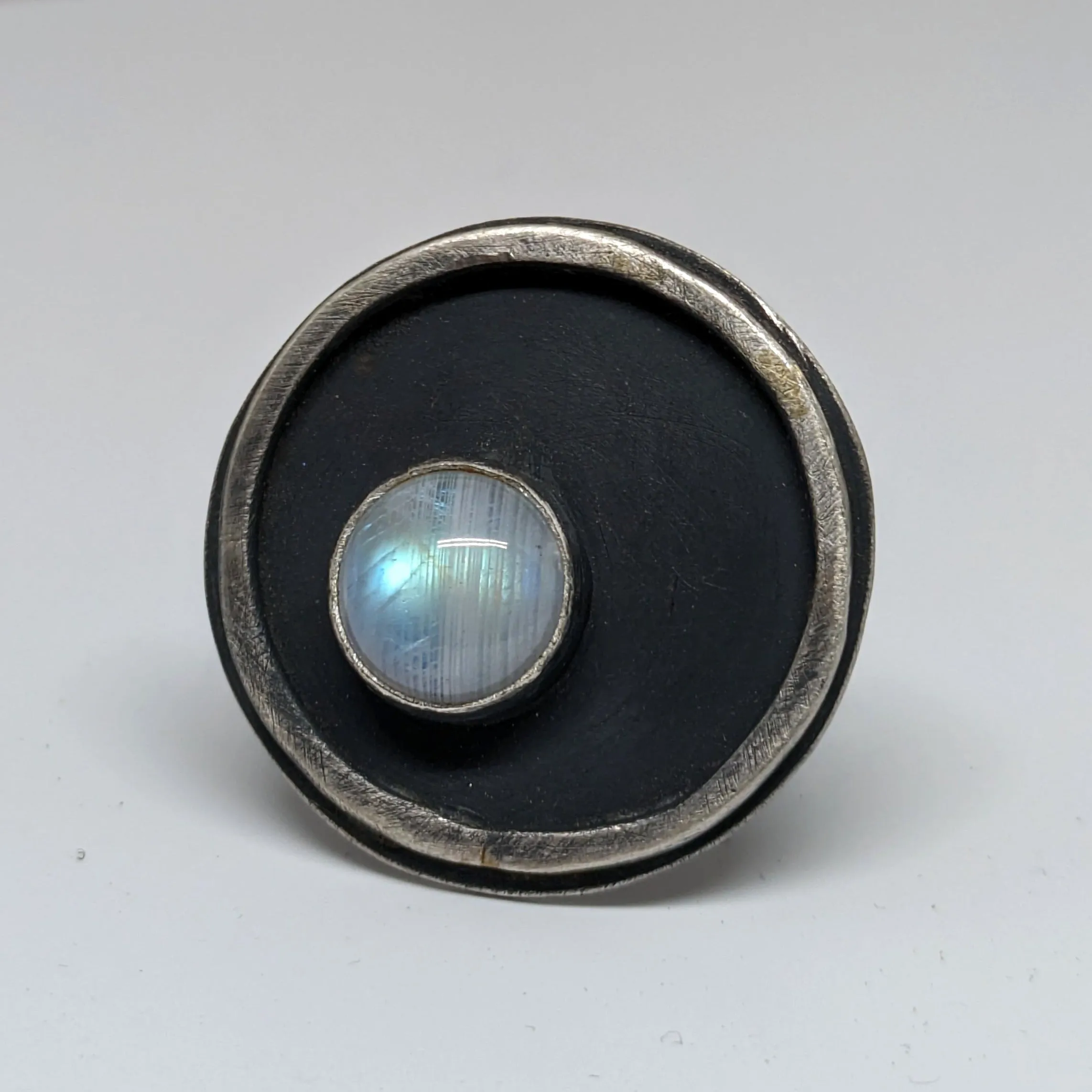 NEW! Rainbow Moonstone (In Negative Space) in Sterling Silver by Ashley Procopio