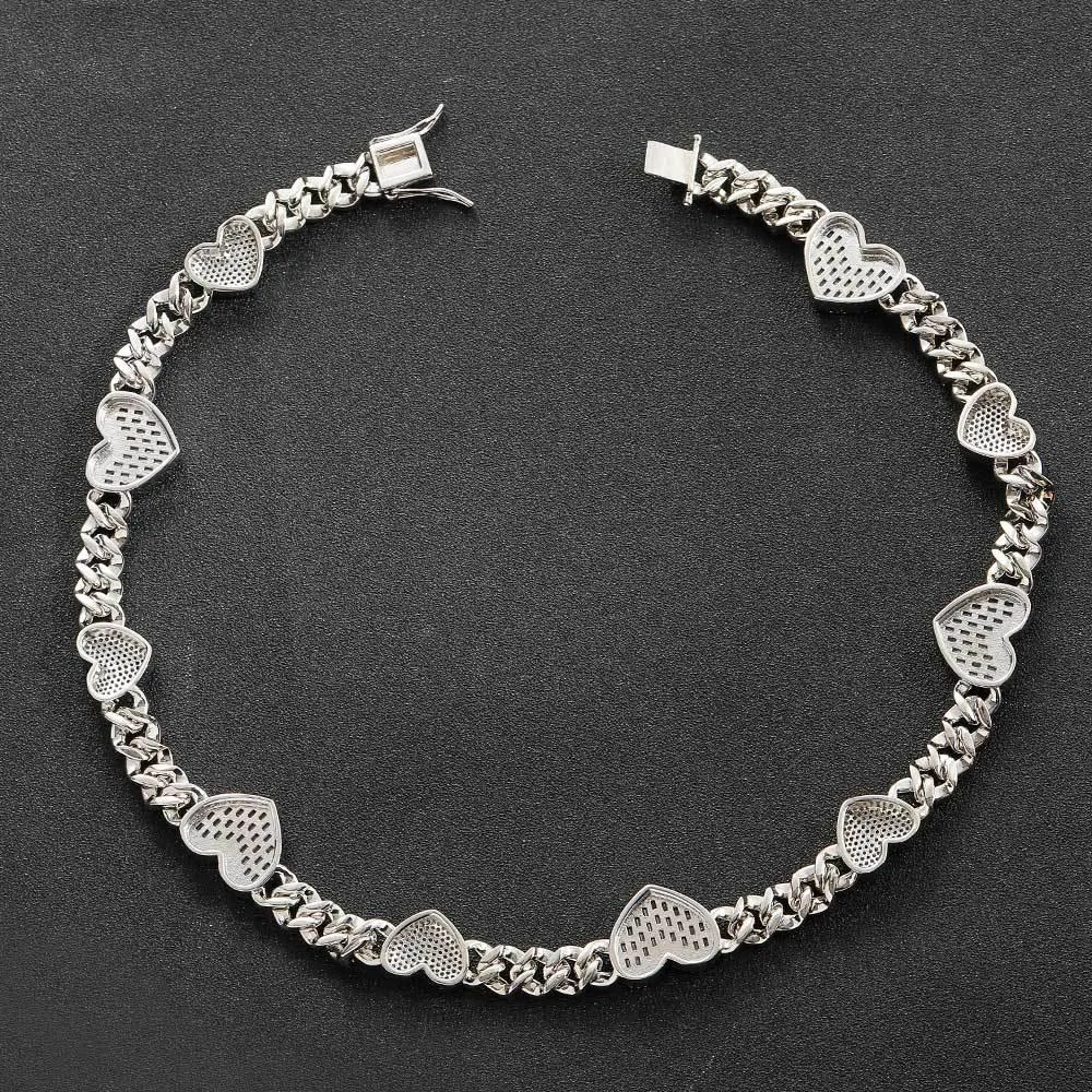 Personality Cuban Link Chain Dignified Sense Of Design Heart Clavicle Chain