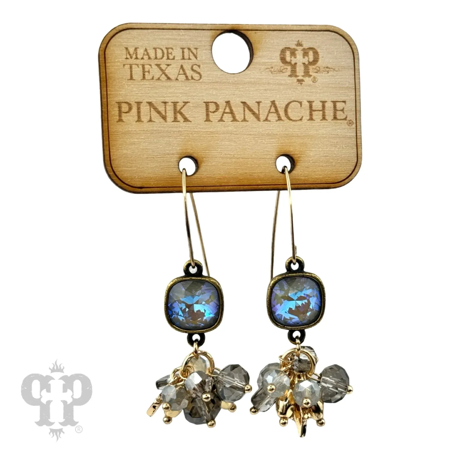 Pink Panache Bead Cluster Dangle Earring With Austrian Crystal