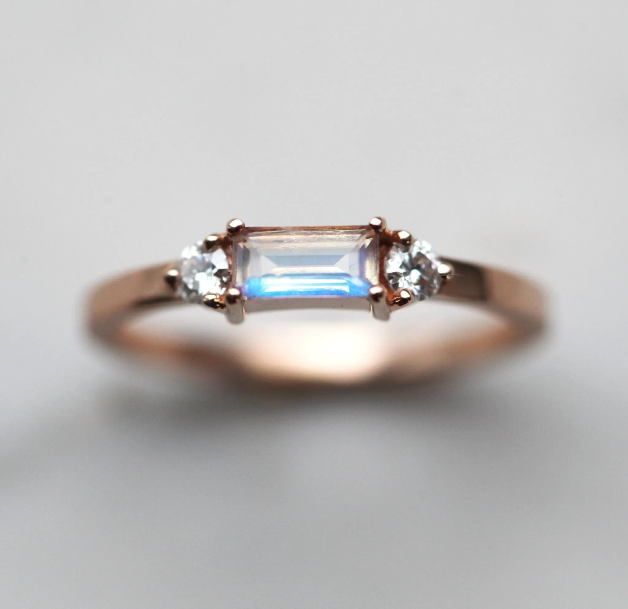 Piper Baguette Moonstone Ring