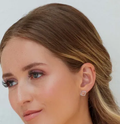 Silver Alicia Rose Petite Stud Earrings