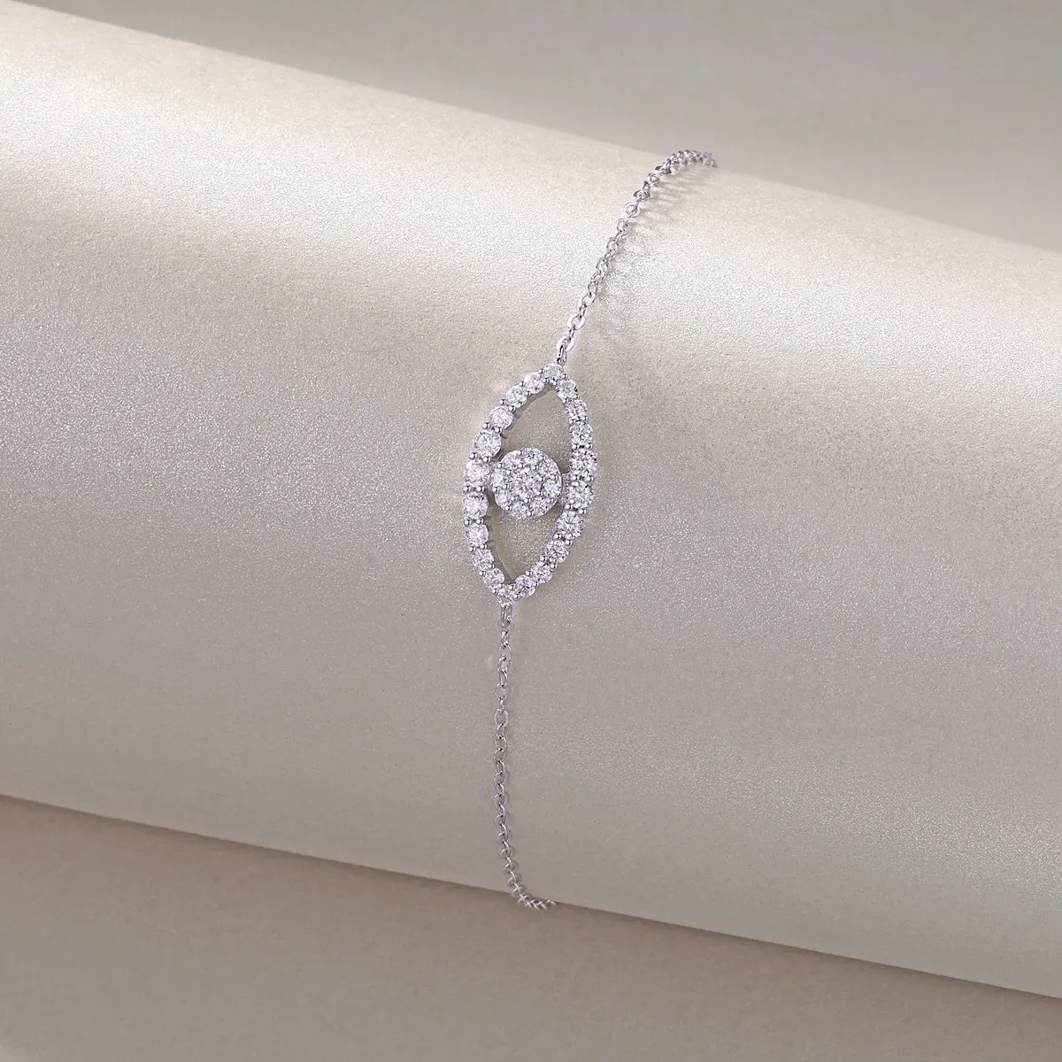 Silver Moissanite Diamond Bracelet