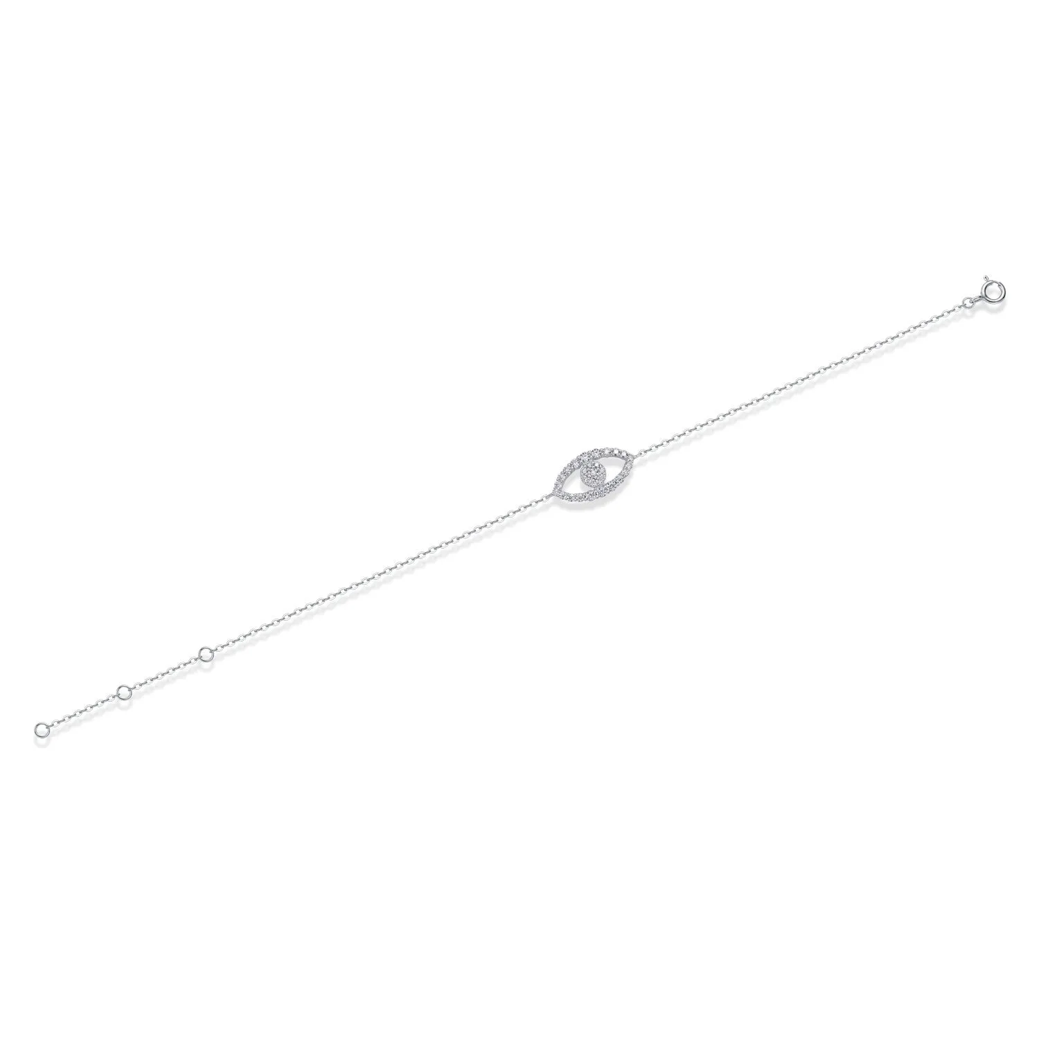 Silver Moissanite Diamond Bracelet