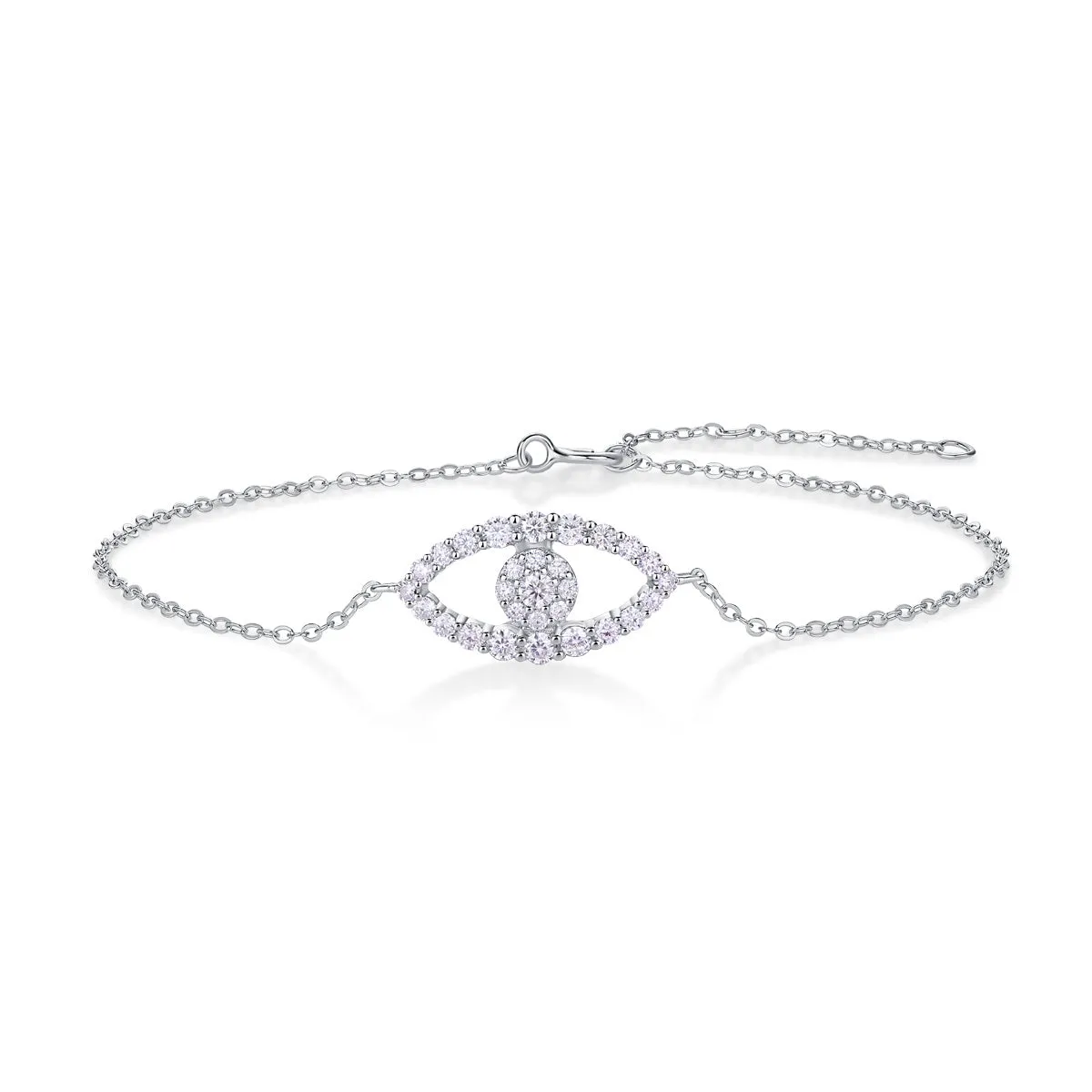 Silver Moissanite Diamond Bracelet