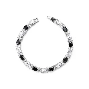 Sterling Silver Black and White-سوار من الفضة