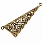 Vintage brass filigree triangle connector. Pkg. of 4. b9-0637(e)