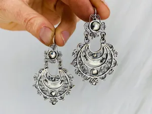 Vintage Filigree Earrings. Arracadas. Oaxaca. Mexico. Frida Kahlo
